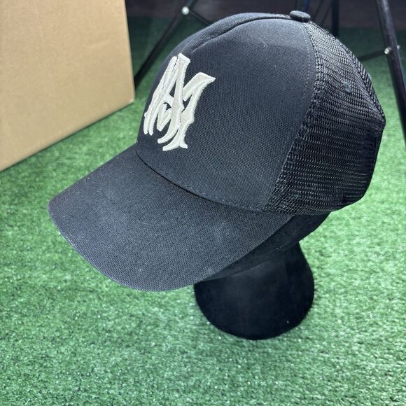 Amiri MA Logo Trucker Hat 'black' SnapBack Authentic Rare One Size - Picture 10 of 12
